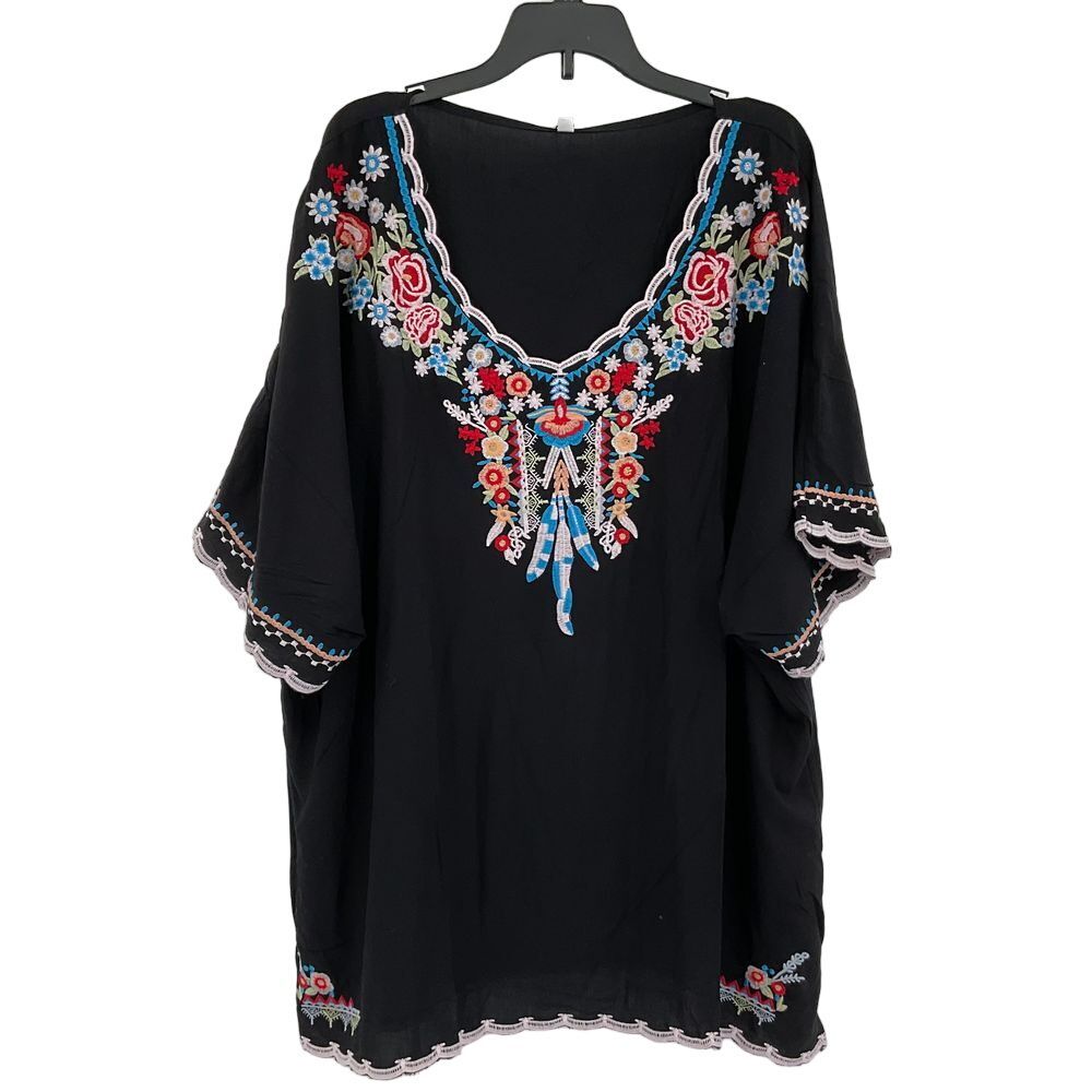 Vakakado Women's Floral Embroidered‎ Blouse Size 3XL NWT